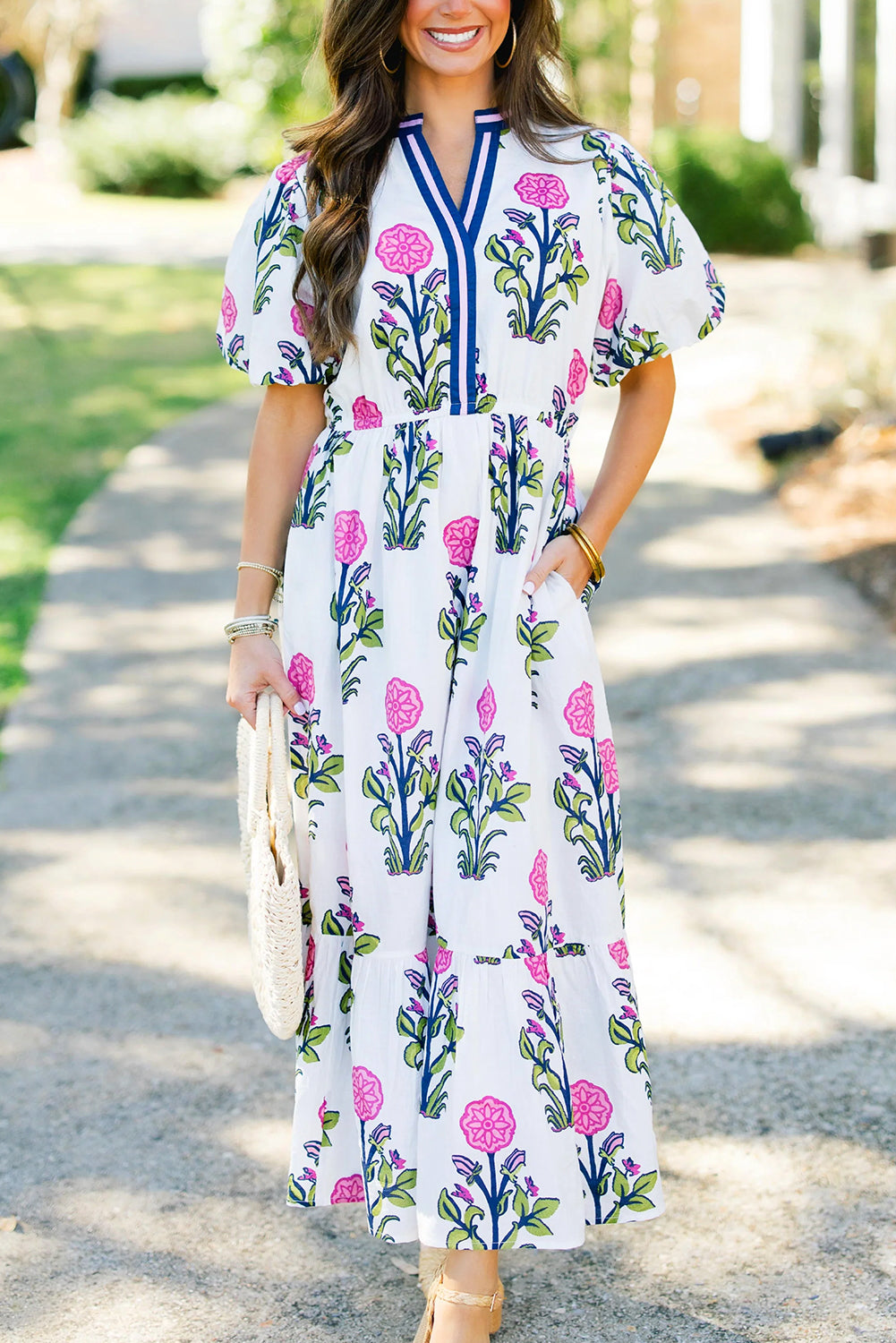 high waist maxi dress Meteor Cinched Waist Maxi Dress
