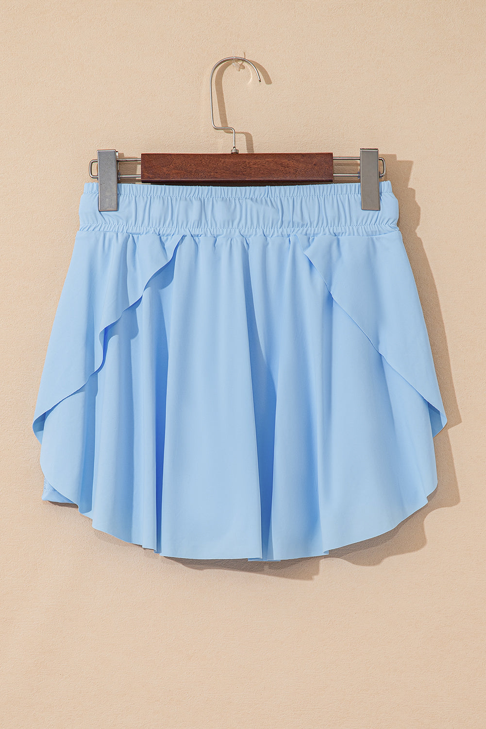 Black Drawstring High Waist Lined Tennis Skorts