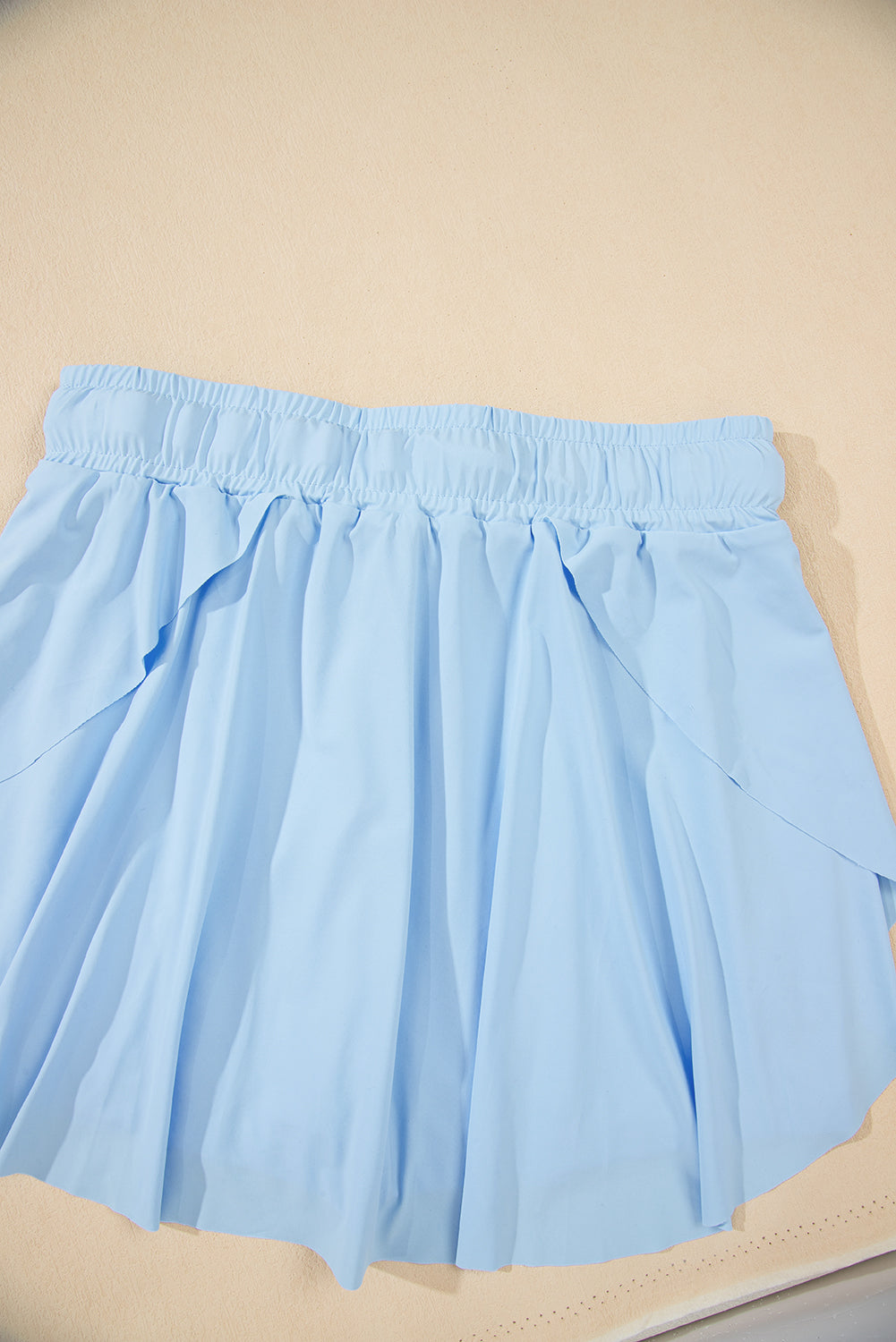 Black Drawstring High Waist Lined Tennis Skorts