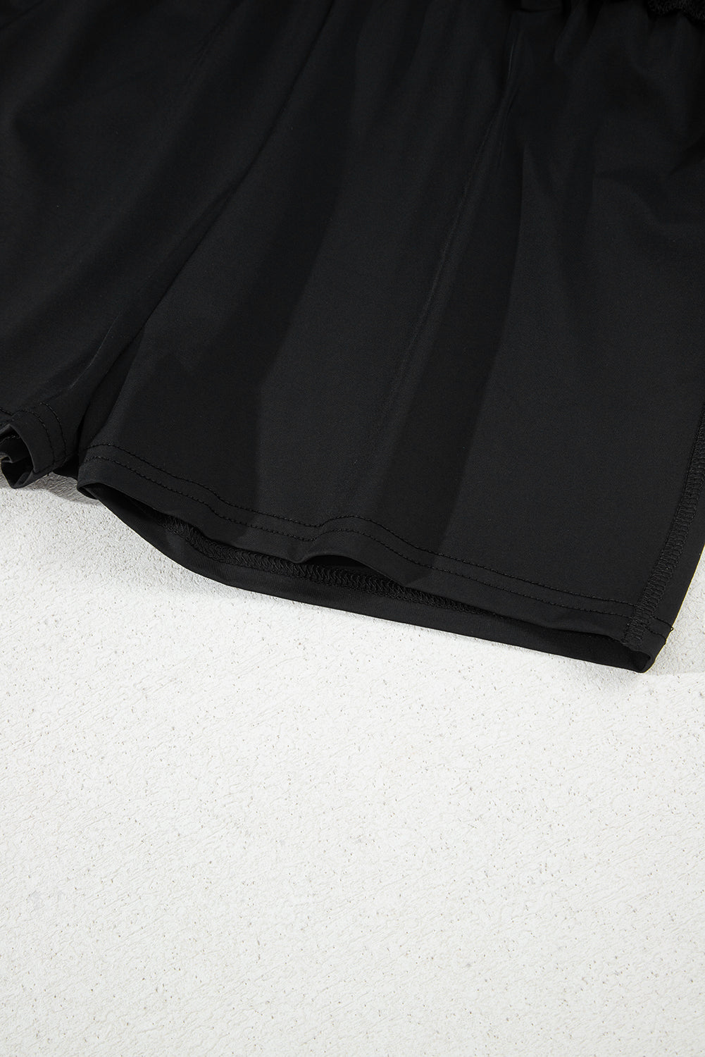 Black Drawstring High Waist Lined Tennis Skorts
