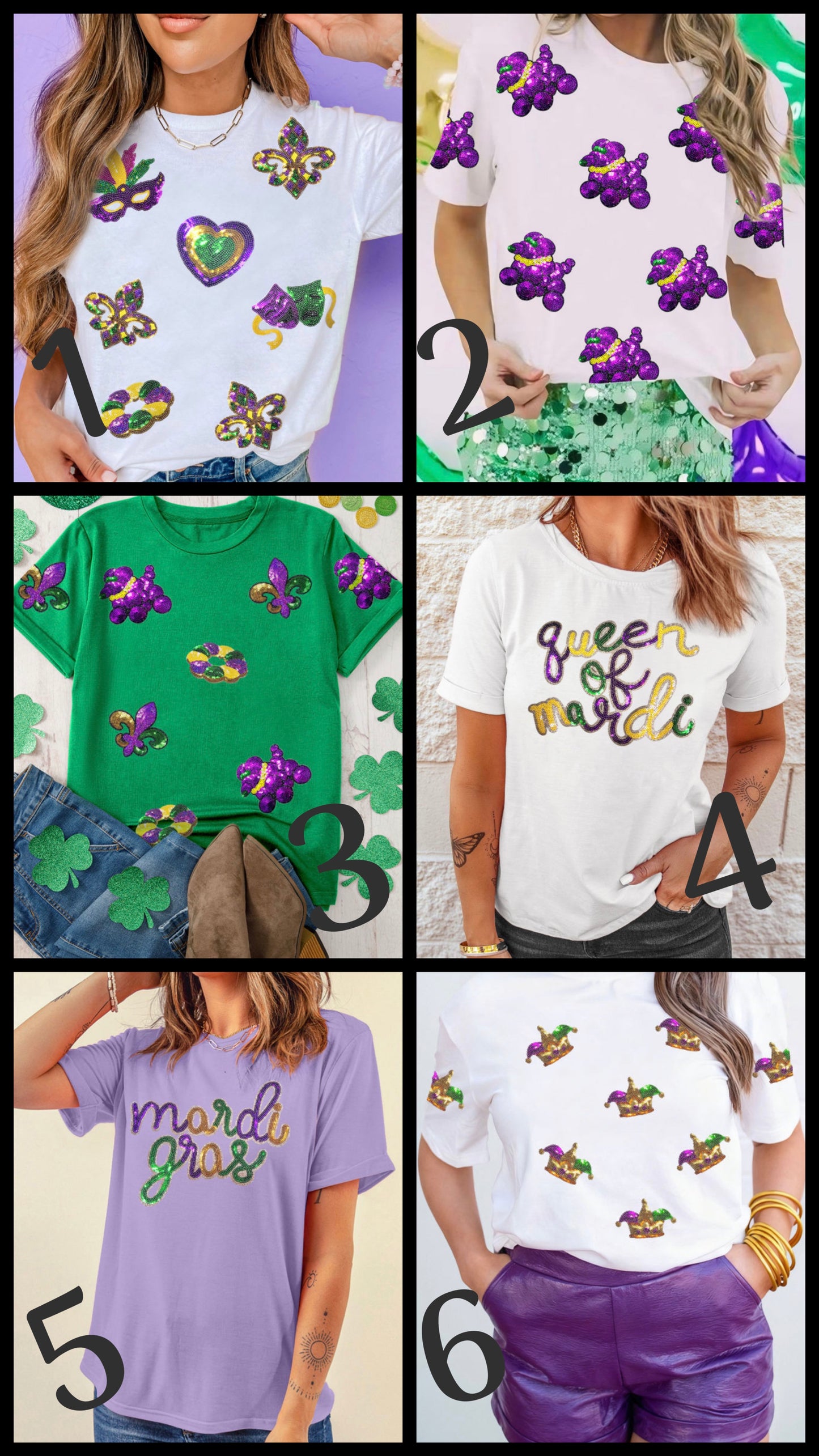Mardi Gras Tees